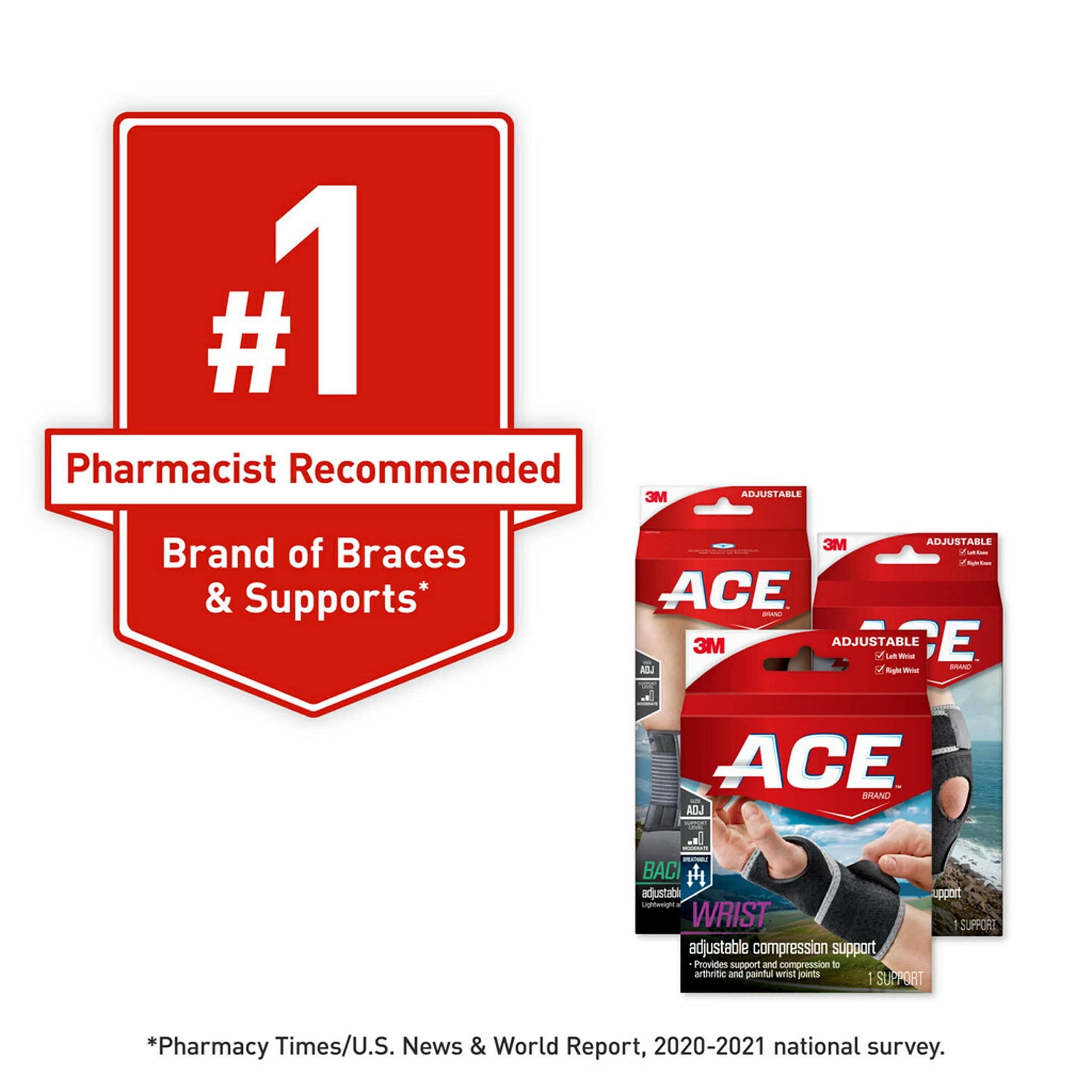 ACE Sport Elbow Strap side view highlights adjustable closure for a secure fit.