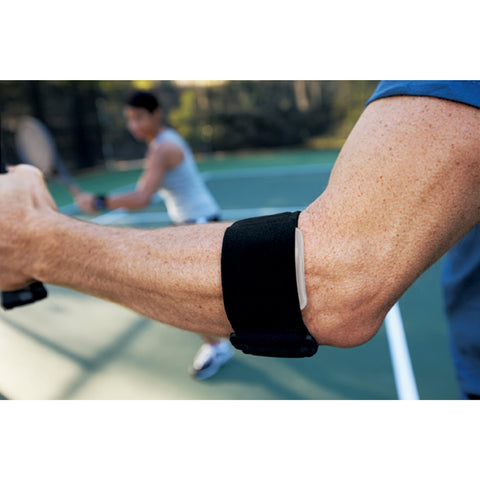 ACE Sport Elbow Strap for tennis and golf use during activity.