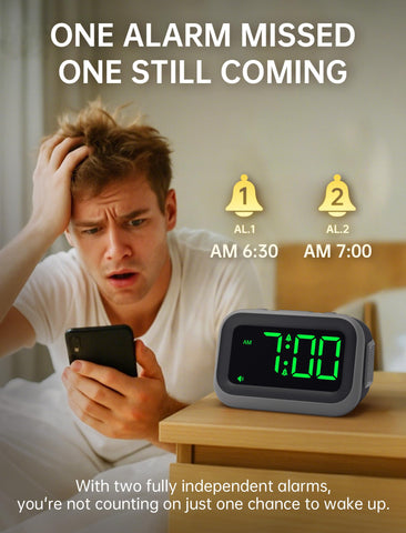 Acedeck alarm-memory feature keeps settings during outages for reliable wake-ups
