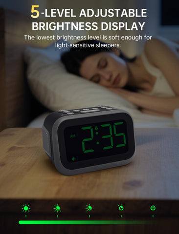 Acedeck USB charging port keeps your phone powered while alarms ring