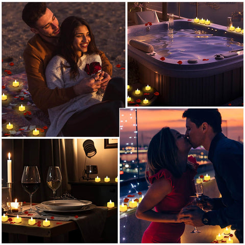 Acejoz romantic bedroom setup with petals and candles