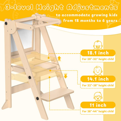 Acenova natural solid wood construction for sturdy, long-lasting use.