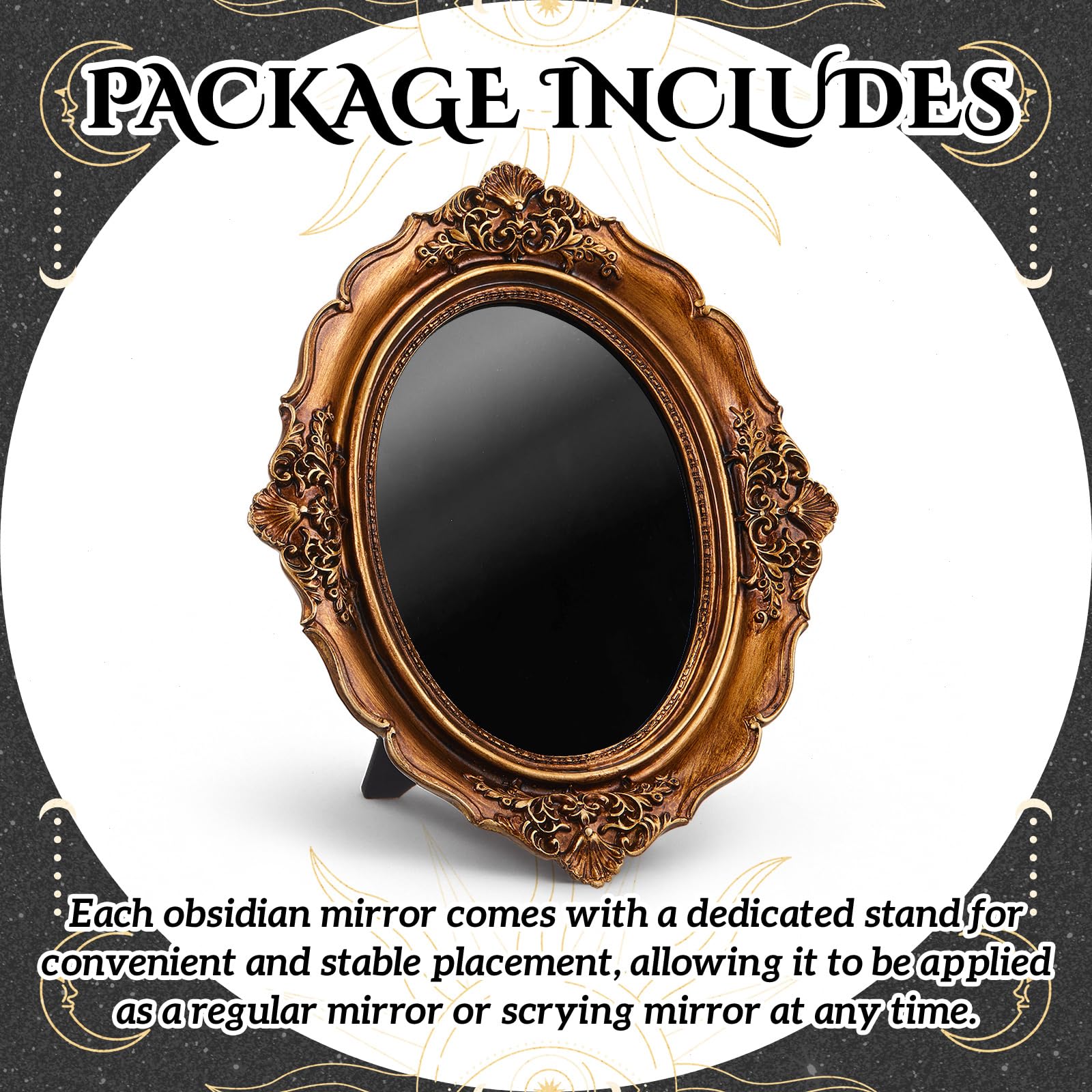 AceOrbit vintage brown frame close-up, ideal for decorative meditation spaces