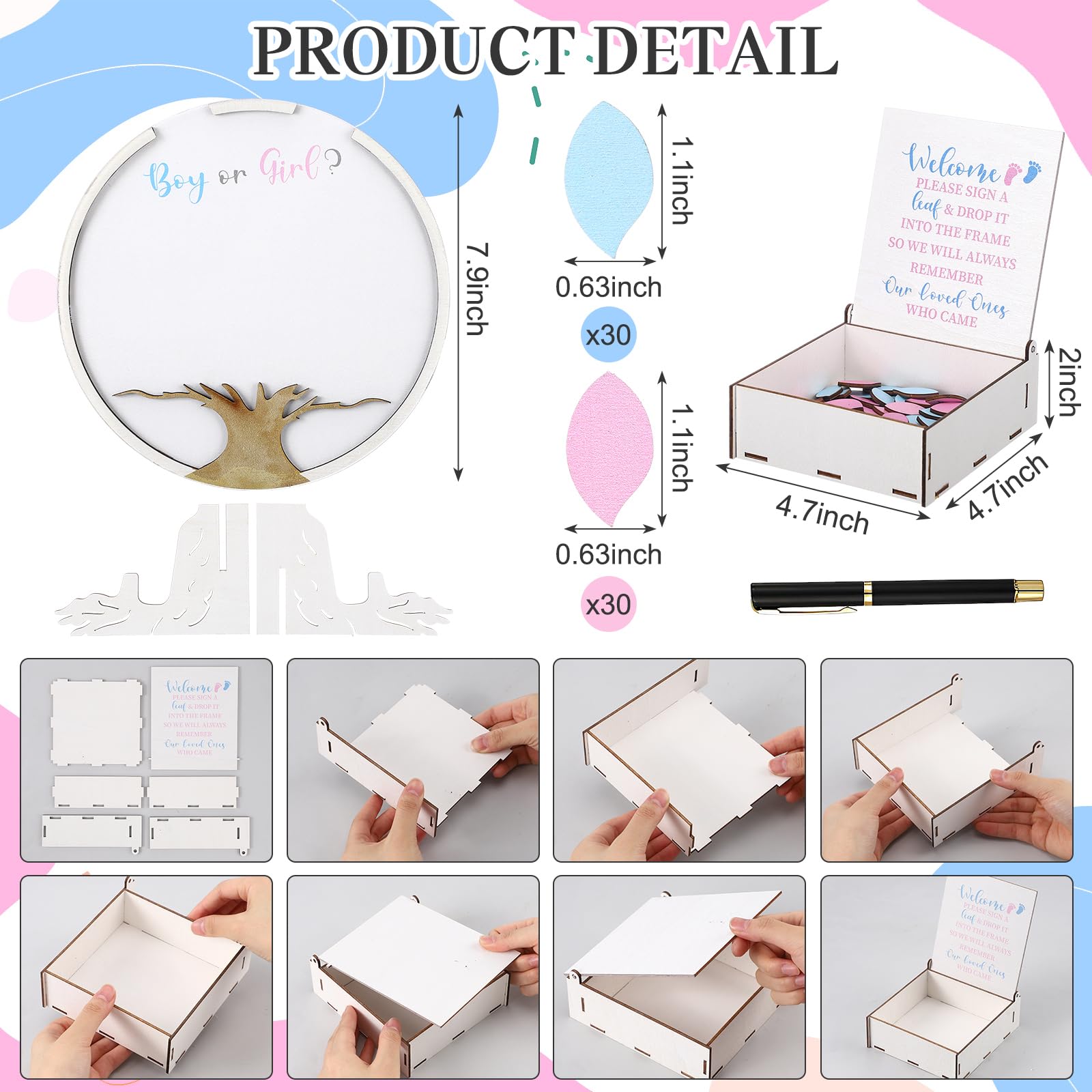 AceOrbit circular display stand highlights votes clearly during baby shower.
