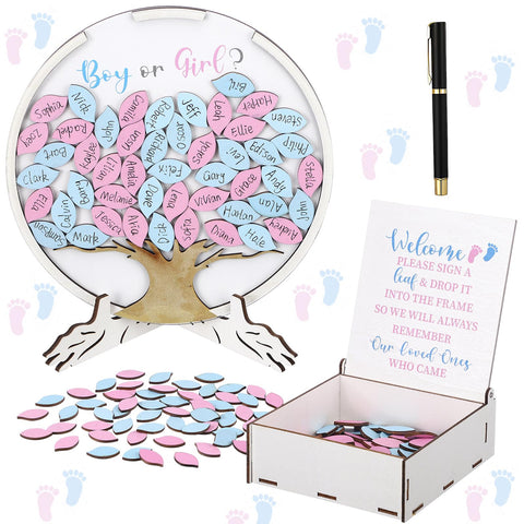 AceOrbit gender reveal box with display stand for elegant keepsake presentation.