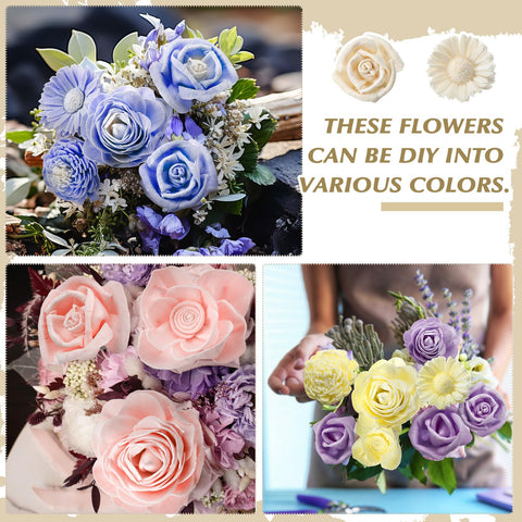 AceOrbit Sola Wood Flowers used as decorative gift embellishments.