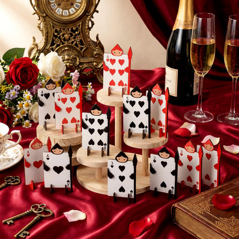 AceOrbit wooden centerpieces bring rustic elegance to tea party tables.