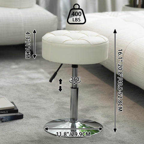 ACEQLYT PU leather vanity seat offers soft, easy-to-clean comfort