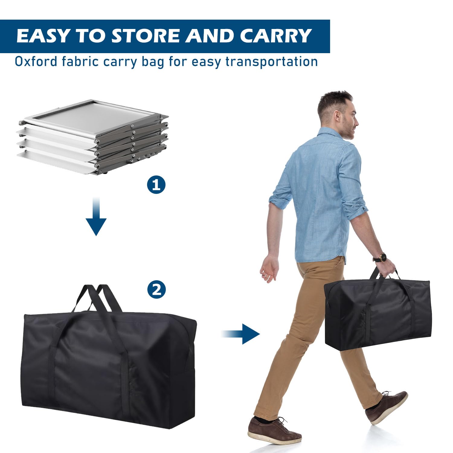 AceShow carrying bag and rack for easy transport