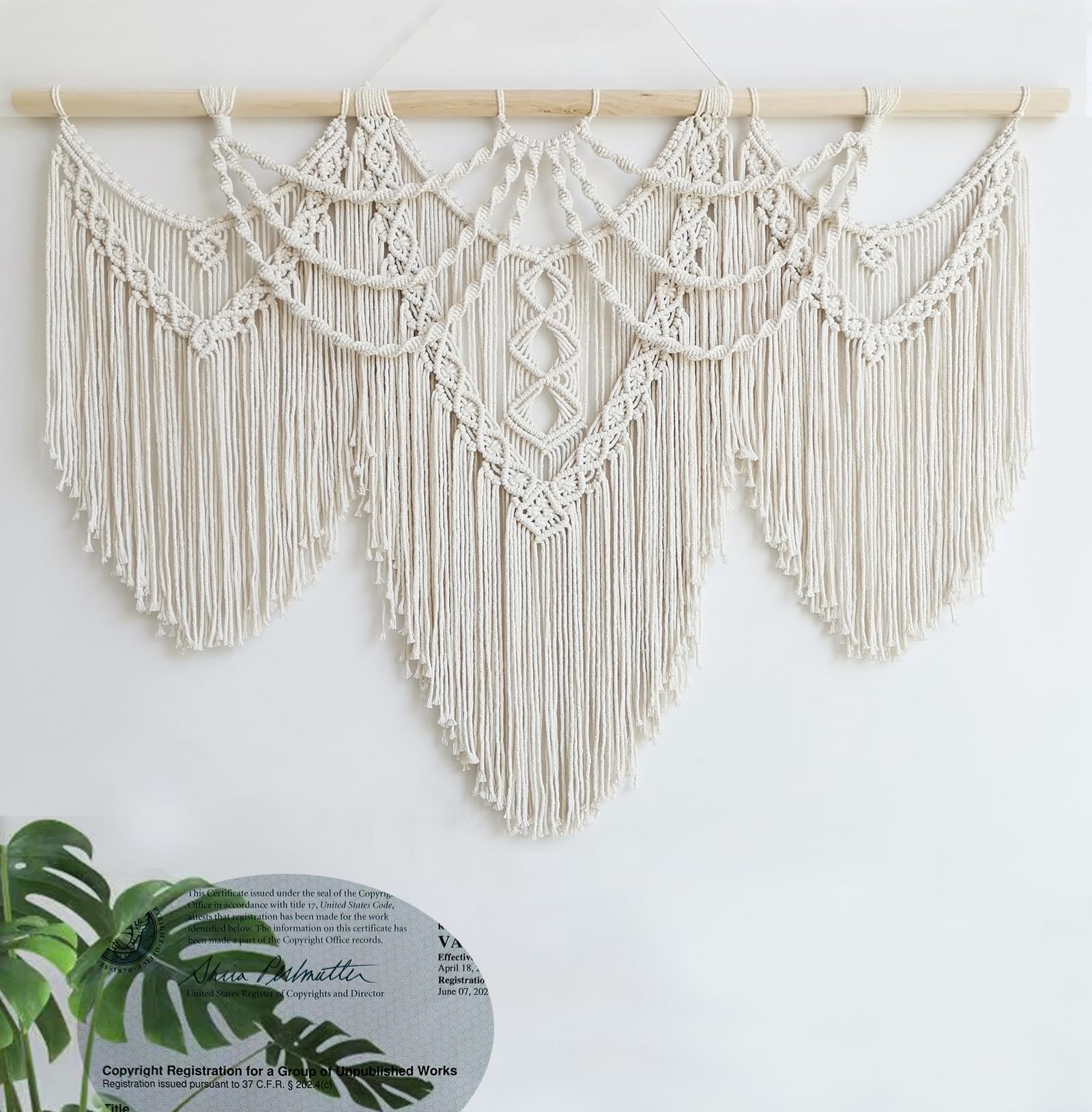 Achart macrame decor for bedroom or entryway adds warm texture