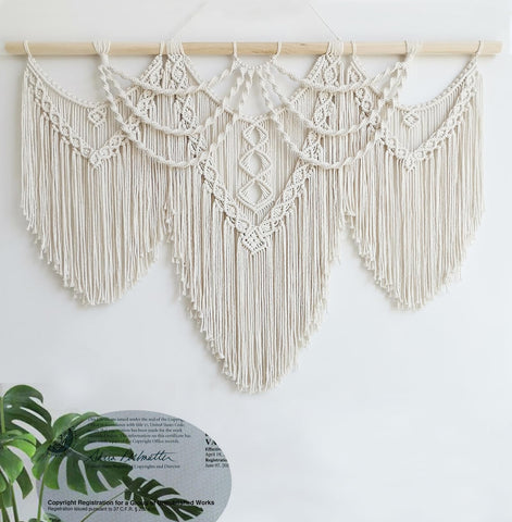 Achart macrame decor for bedroom or entryway adds warm texture