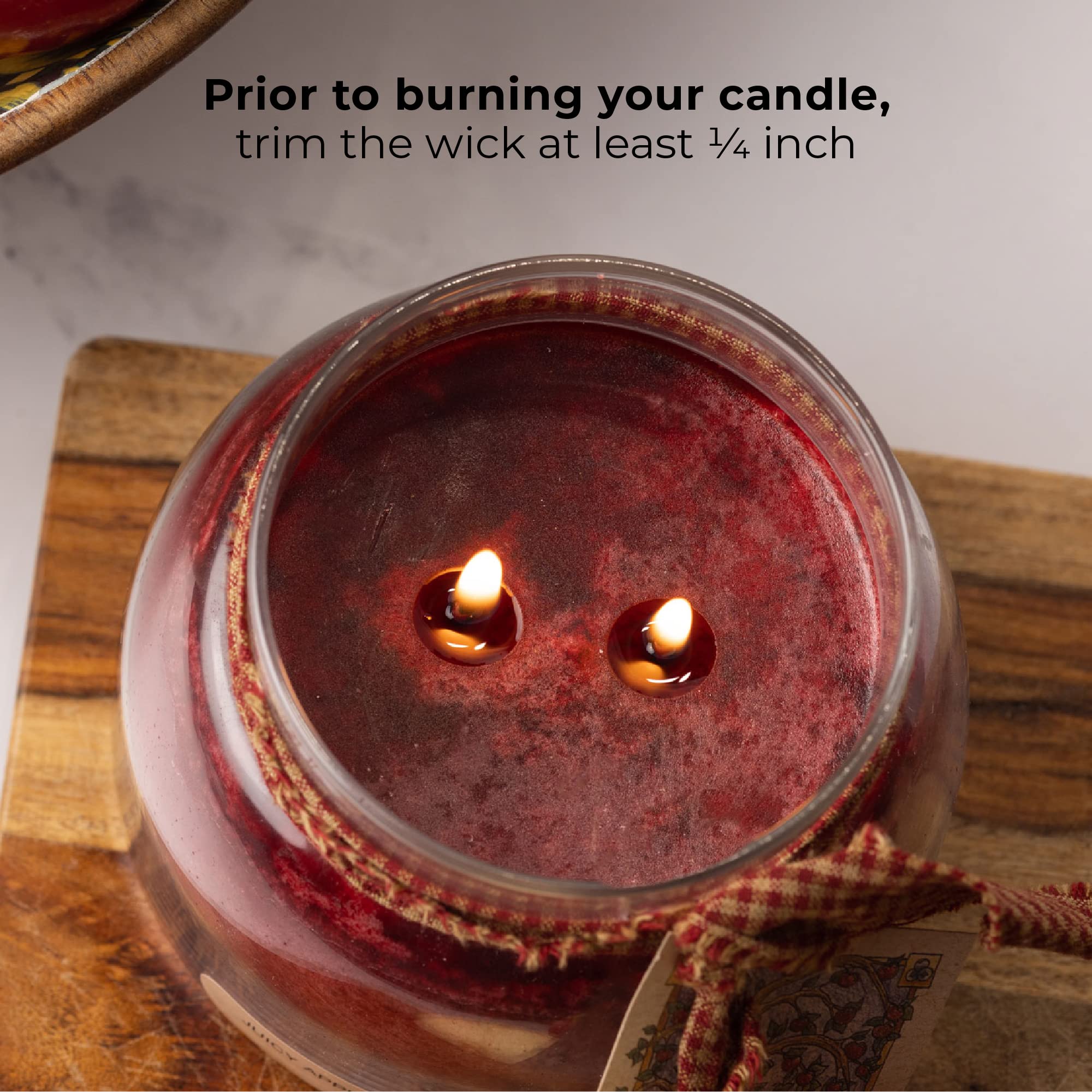 A Cheerful Giver 155-hour burn time for extended fragrance
