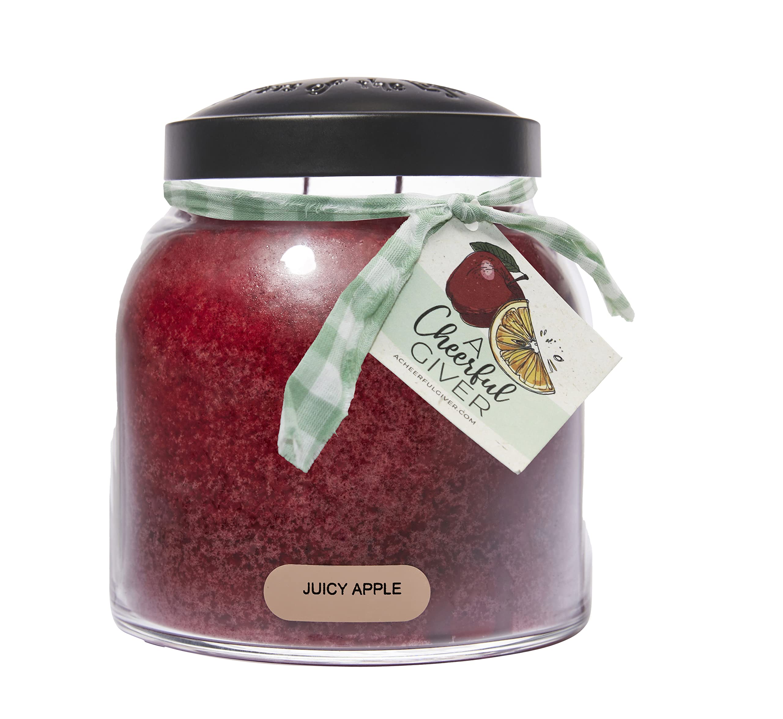 A Cheerful Giver Juicy Apple candle jar for inviting, fresh fragrance in any room