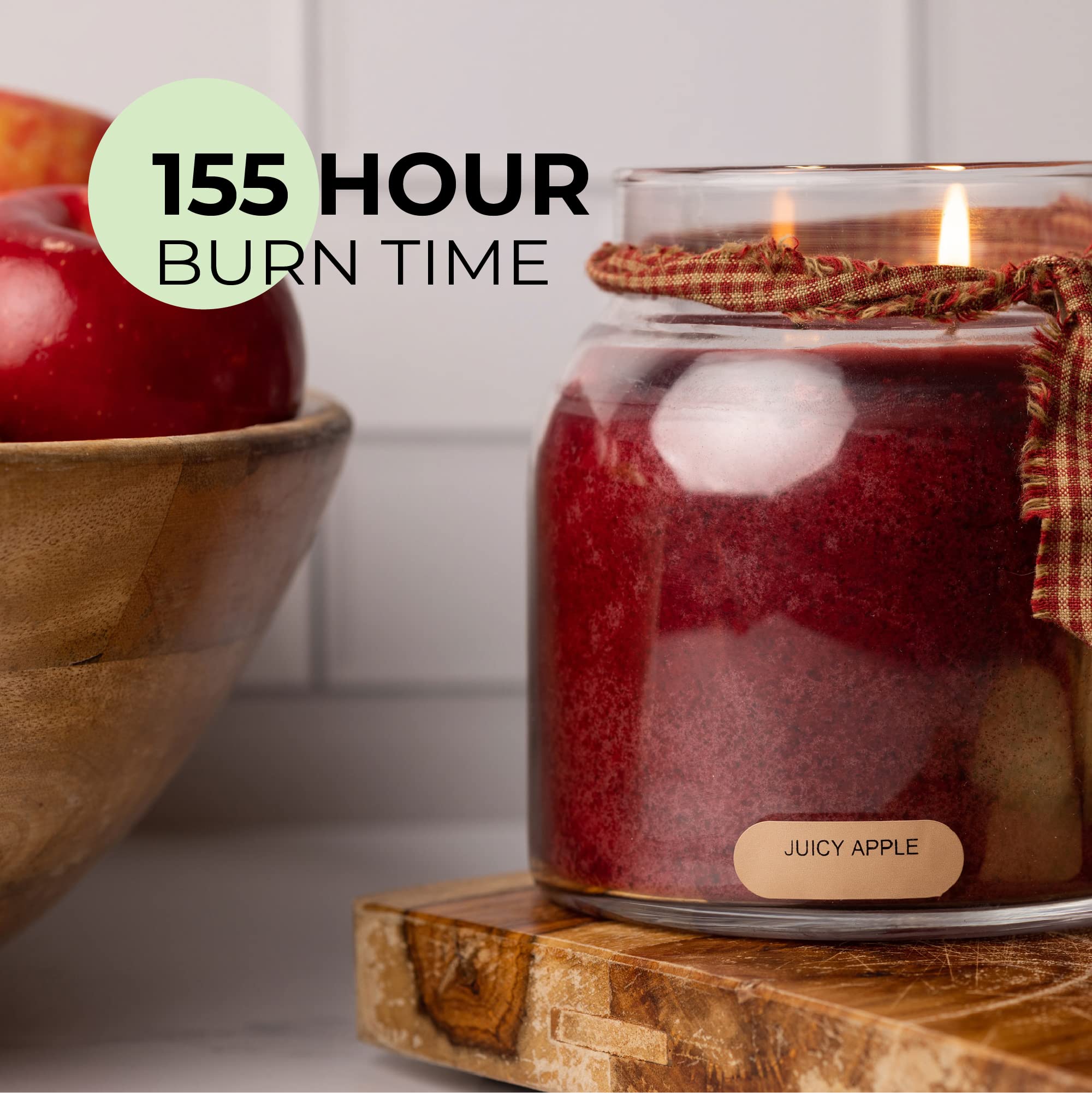 A Cheerful Giver lead-free wick for clean and steady burn