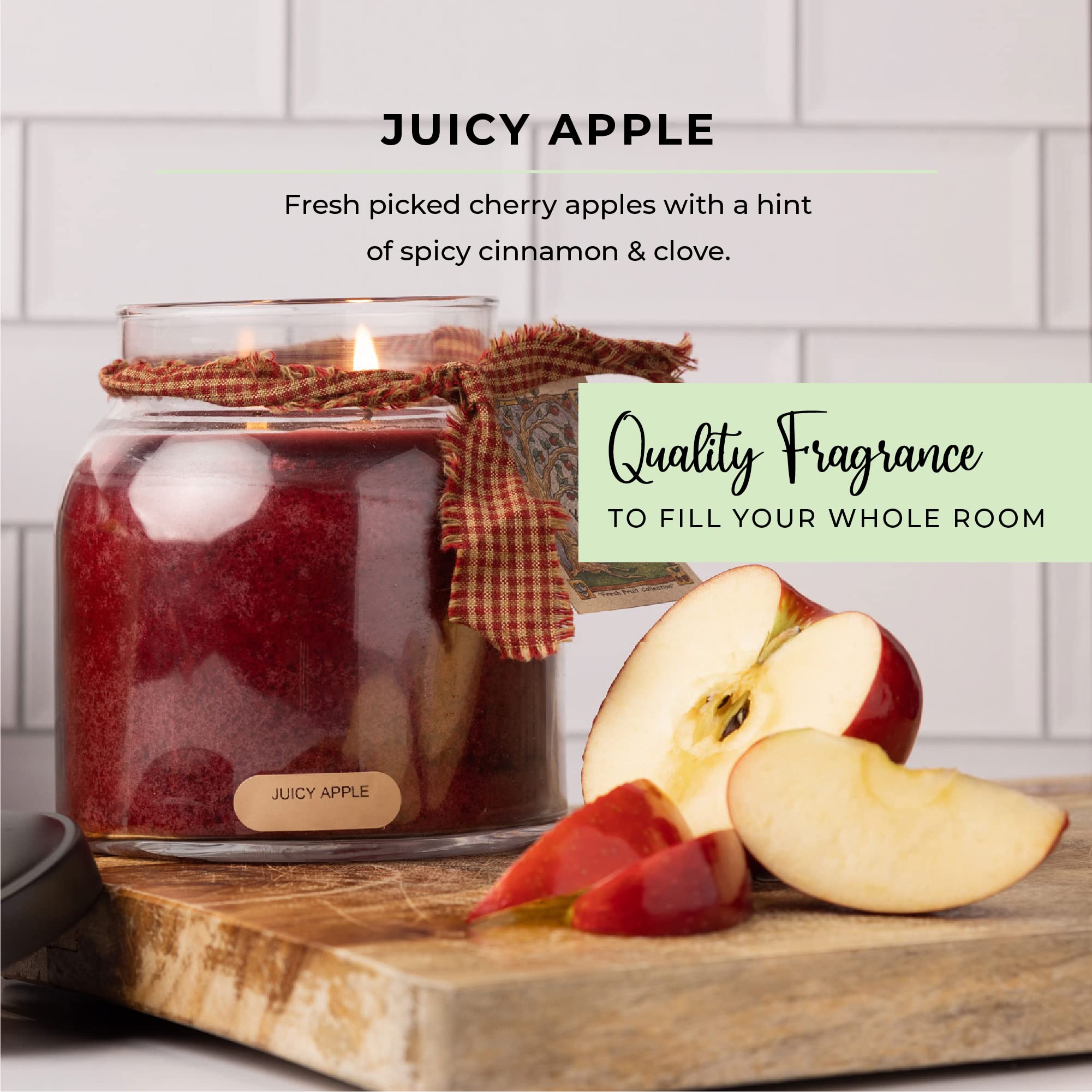 A Cheerful Giver spicy cinnamon clove note adds warm ambiance