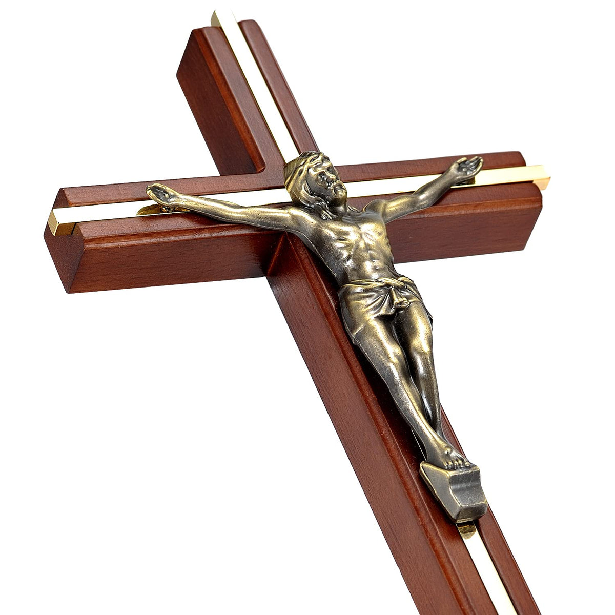 ACHIBANG 10-inch crucifix wall cross with Jesus for serene home prayer space.