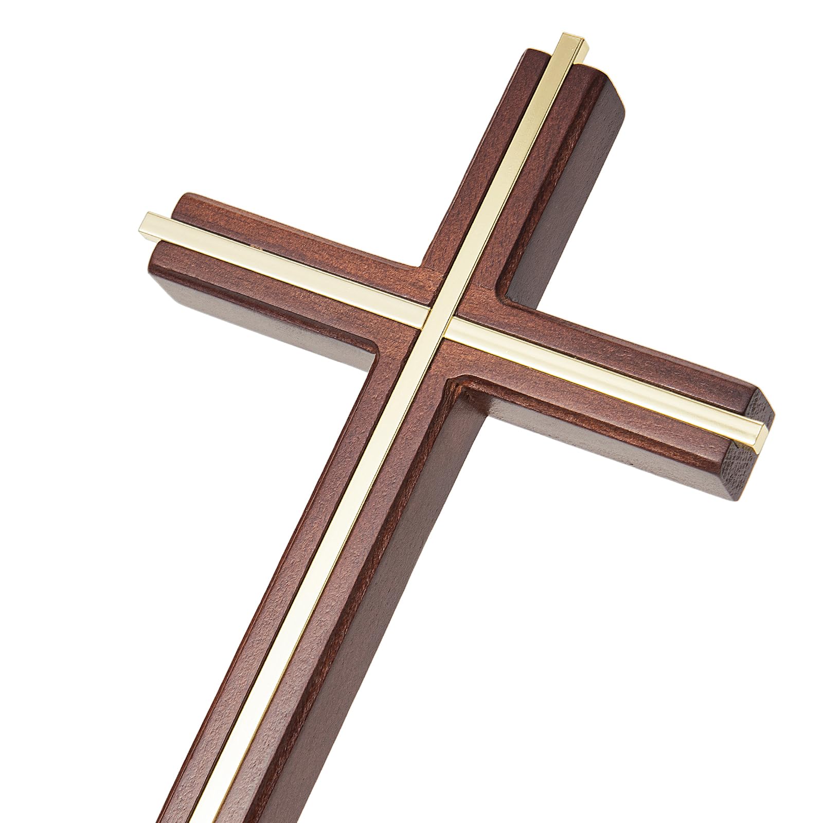 ACHIBANG beechwood cross with gold accent adds a sacred touch to any room.