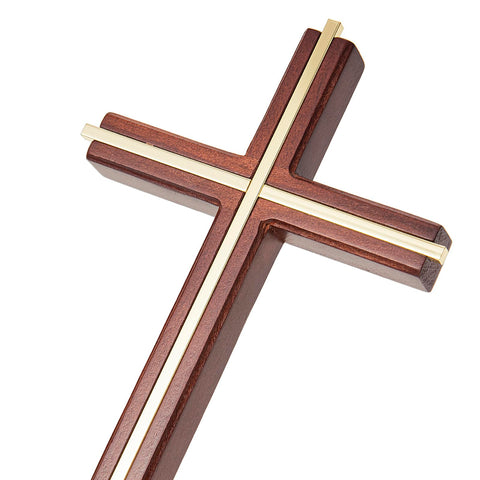 ACHIBANG beechwood cross with gold accent adds a sacred touch to any room.