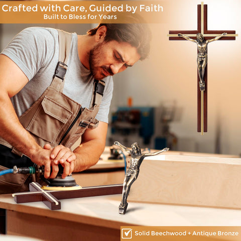 ACHIBANG Catholic cross makes a thoughtful gift for baptisms or Easter.