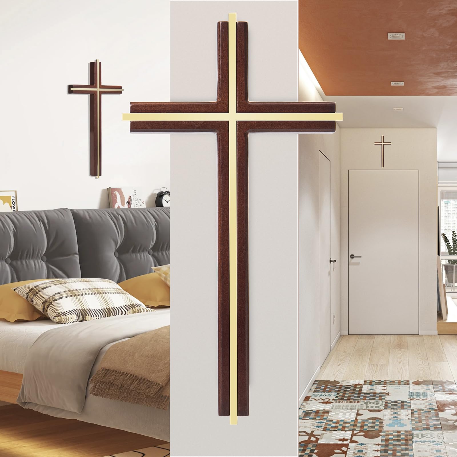 ACHIBANG lightweight cross is easy to mount with its built-in keyhole.