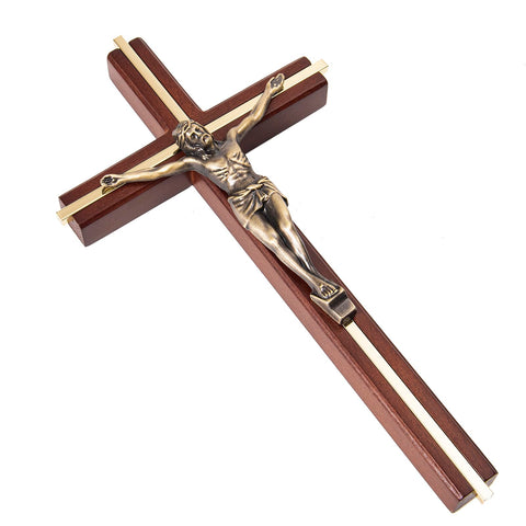 ACHIBANG hand-polished wood cross offers a clean, elegant wall accent.