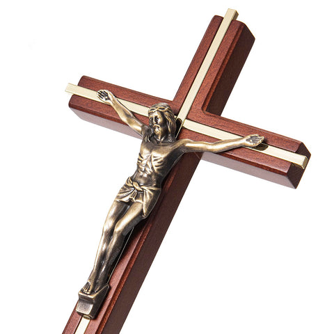ACHIBANG solid wood cross with Jesus figure adds durable wall display.