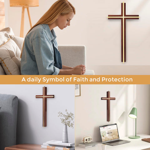ACHIBANG compact cross decor complements modern interiors without overpowering.