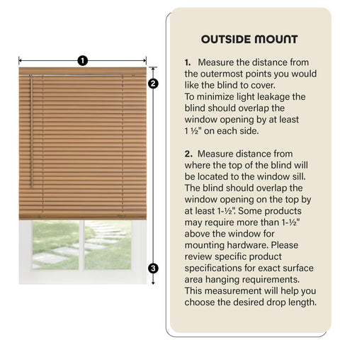 ACHIM one-inch slat detail provides precise light control and privacy.