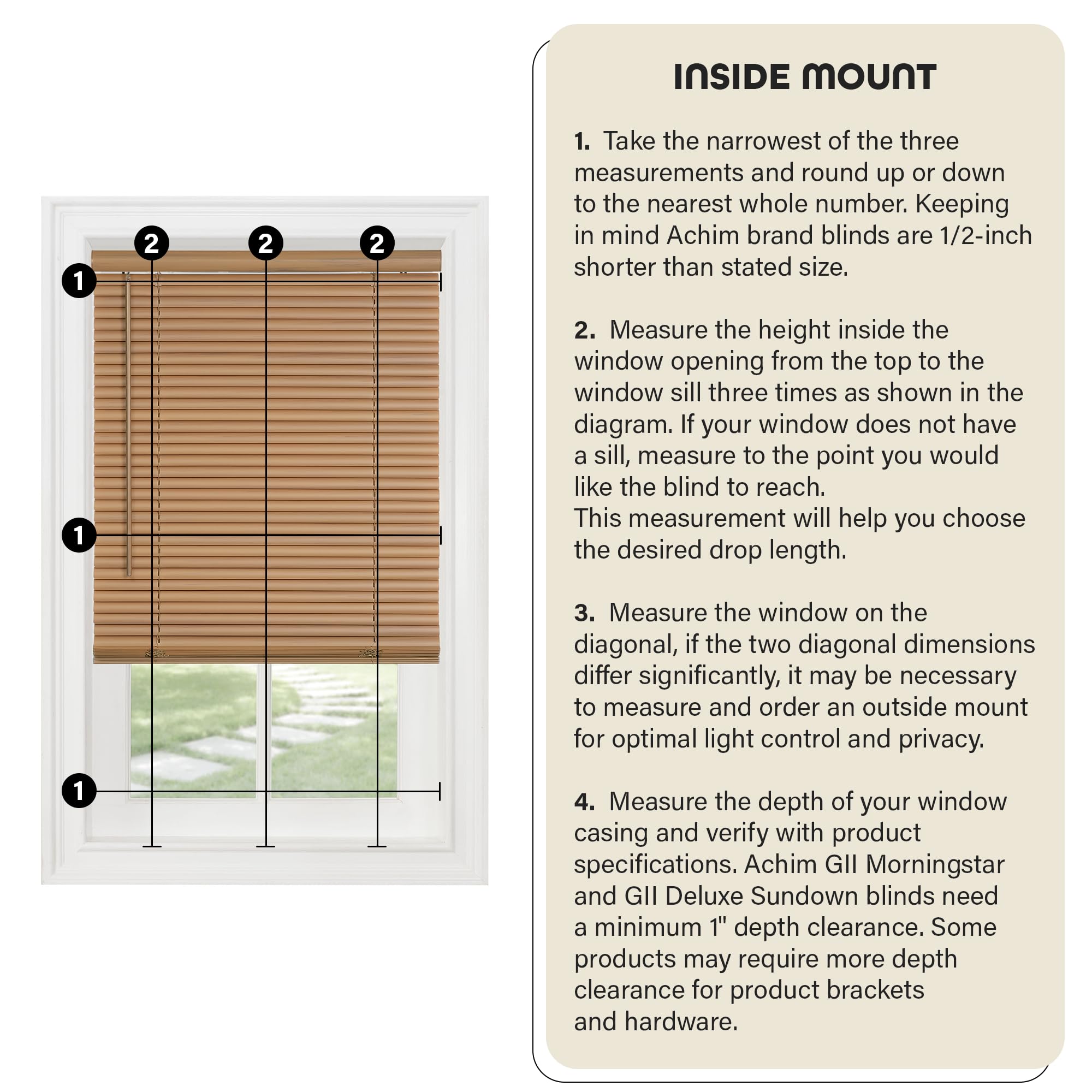 ACHIM Pearl White color option highlights modern style and light filtering.