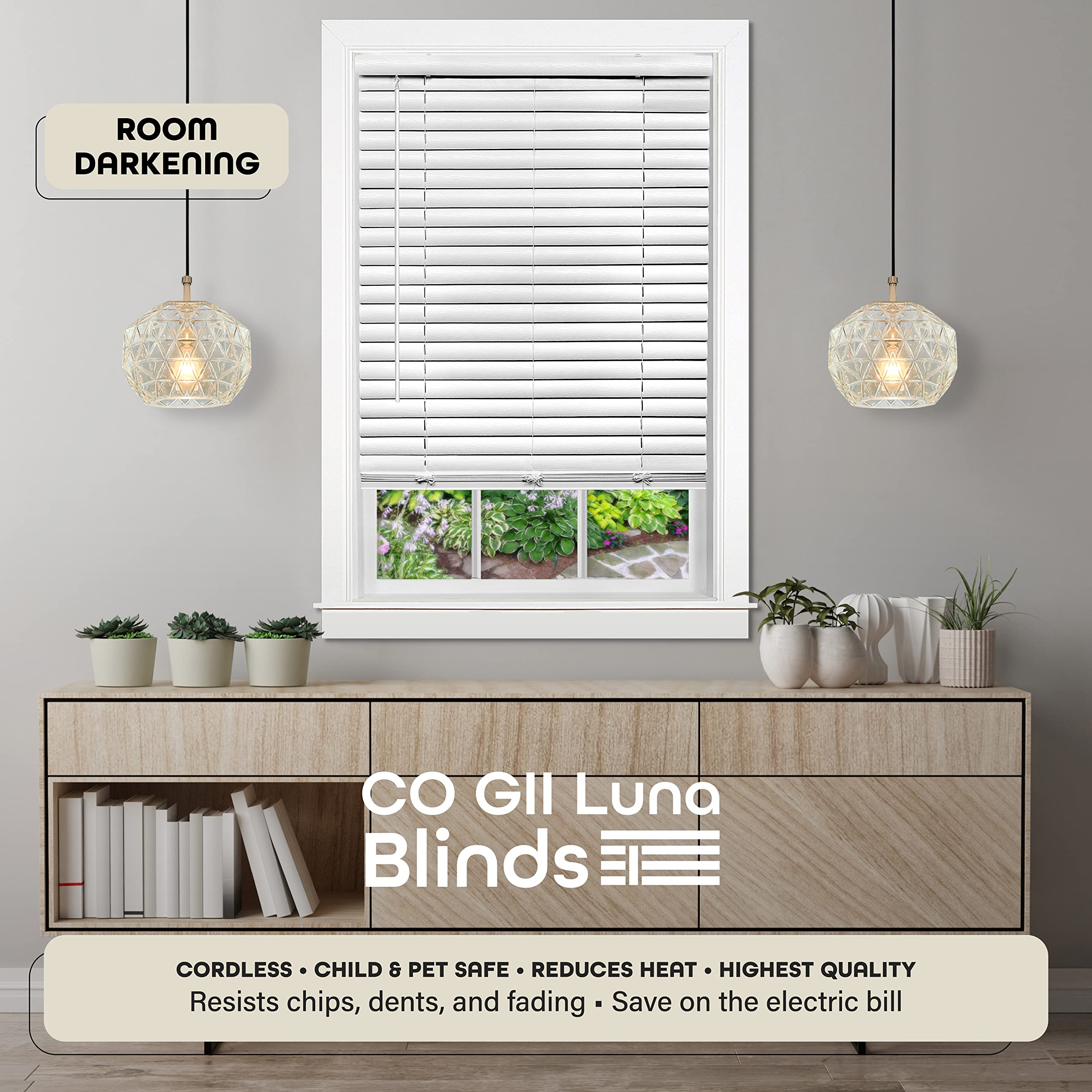 Achim Luna cordless blind hardware included for simple installation