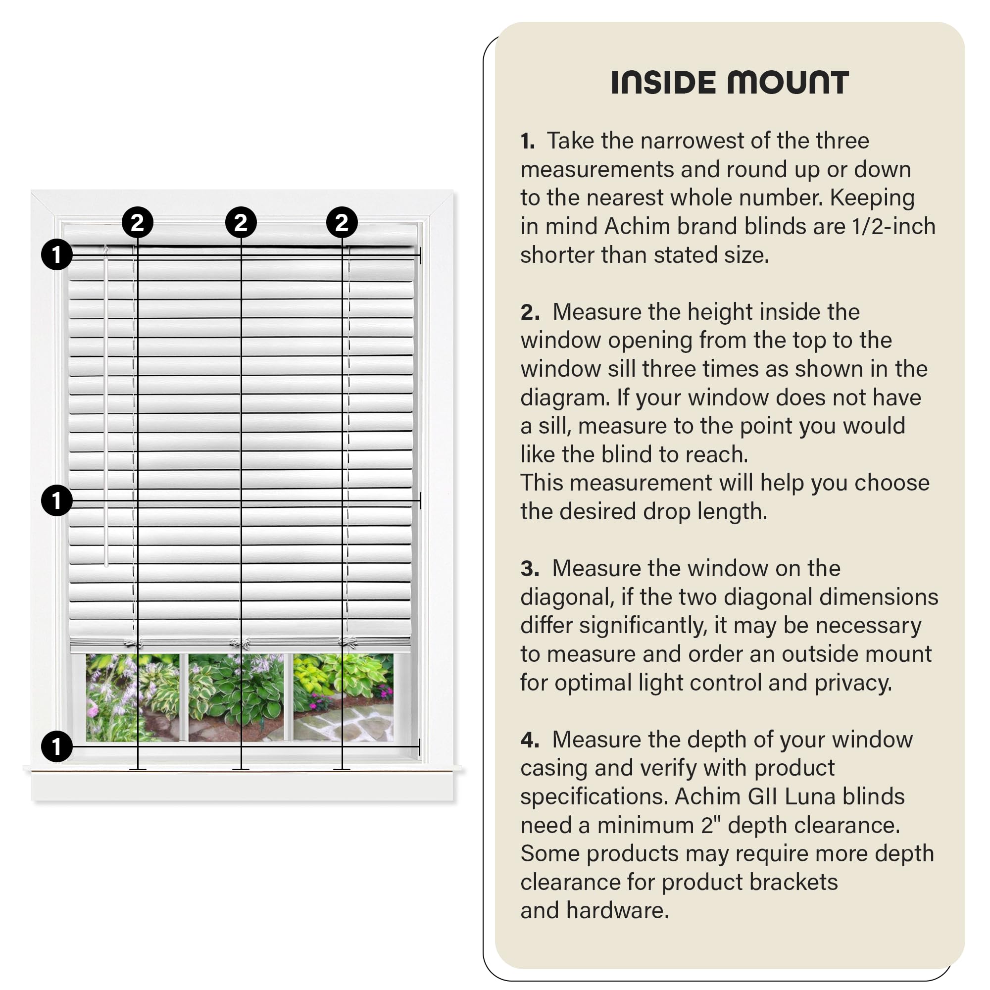 Achim Luna supports inside or outside mounting for flexible fit