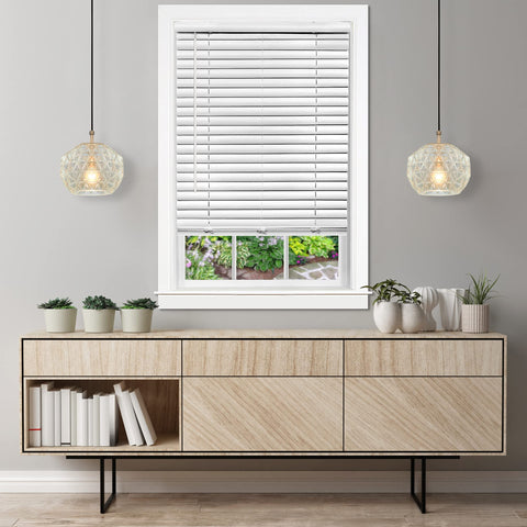 Achim Luna room-darkening cordless blind in white, enhances privacy while reducing glare
