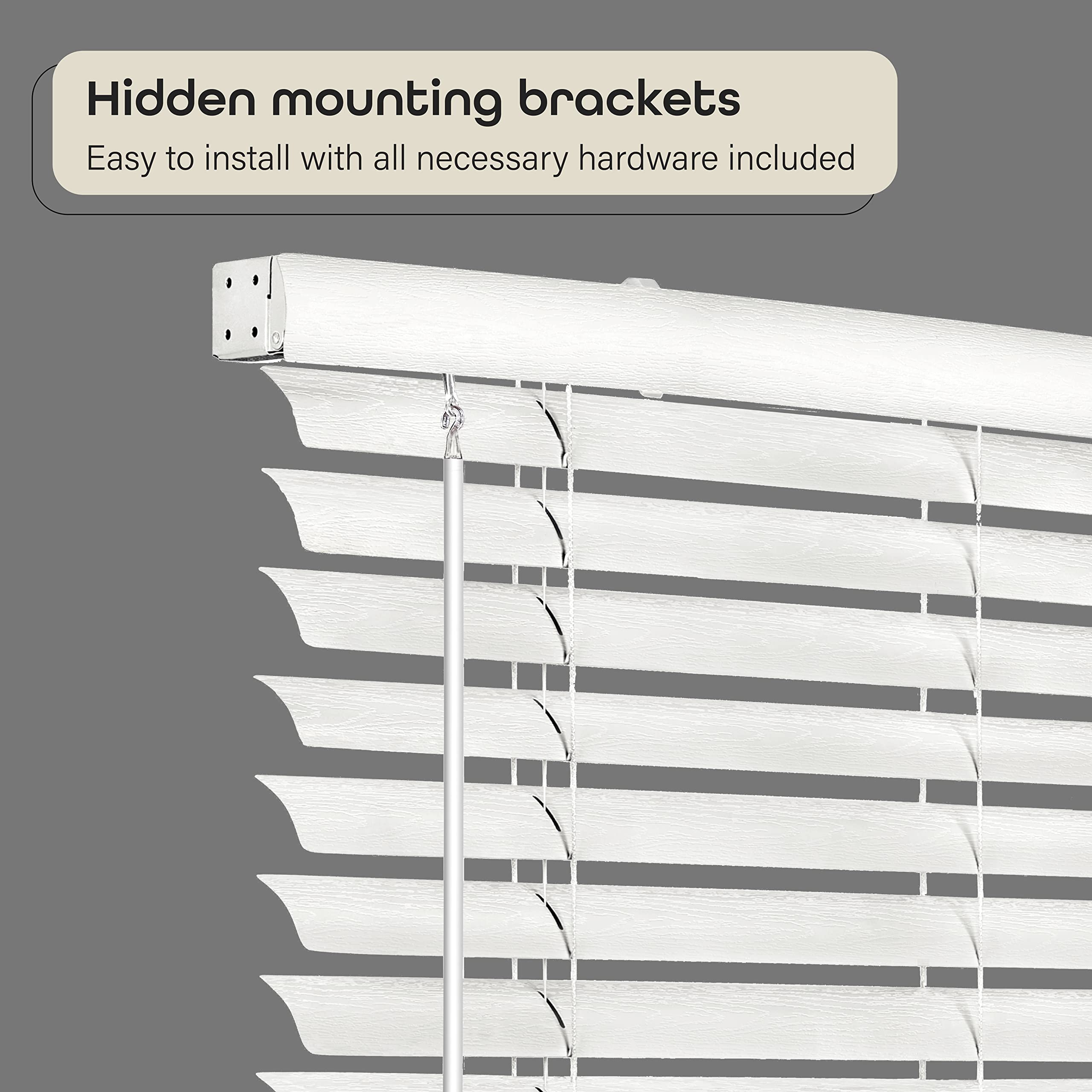 Achim Luna 2-inch slats enable versatile light control with tilt wand