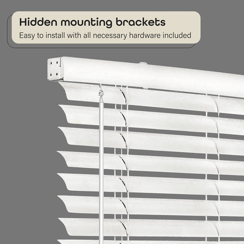 Achim Luna 2-inch slats enable versatile light control with tilt wand