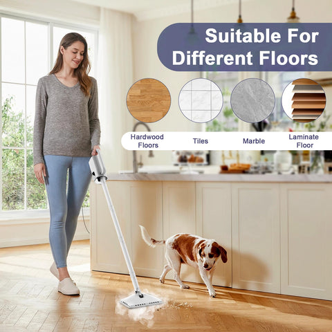 ACHTFACH extendable pole allows height adjustment for comfortable use.