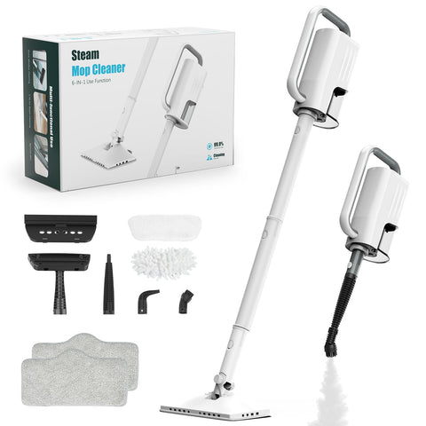 ACHTFACH 6-in-1 steam mop front view for versatile floor cleaning.