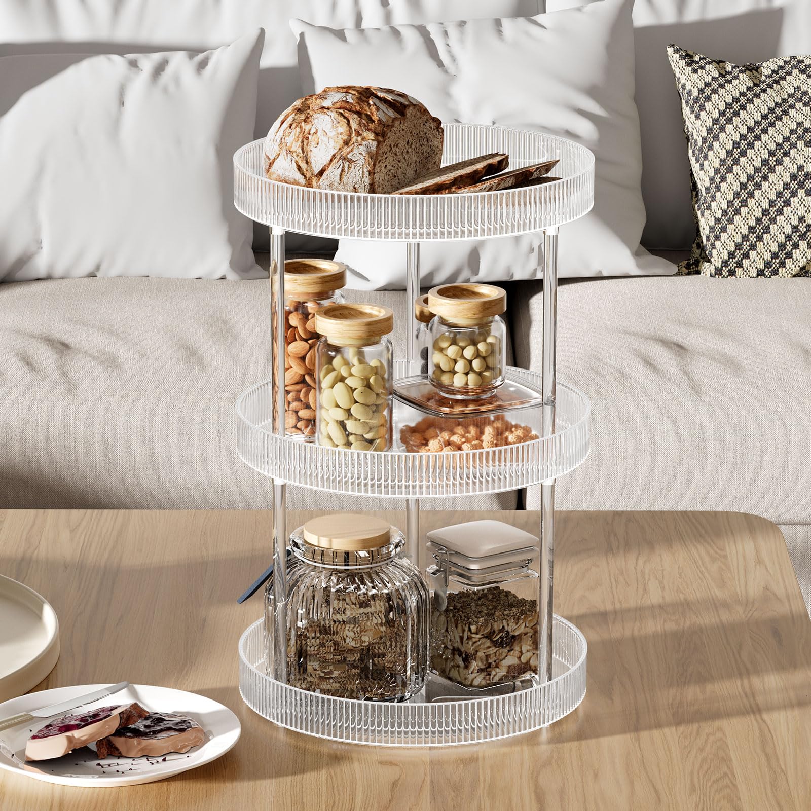 Acina large-capacity organizer holds cosmetics, spices, and daily essentials.