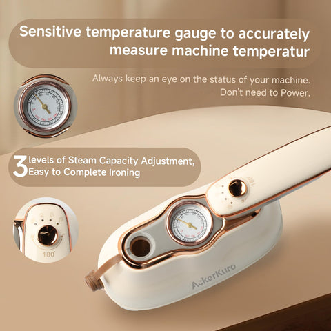 AckerKuro thermometer display helps monitor temperature during use.