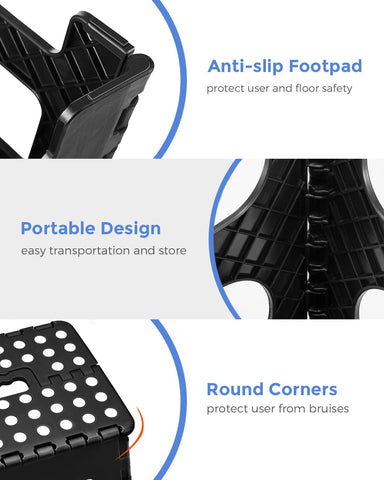 ACKO two-pack folding stools offer convenient multi-room use.