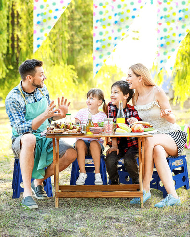 ACKO portable stool with handle for easy transport