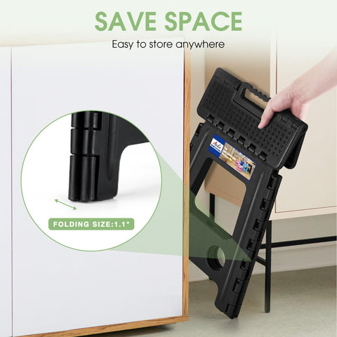 ACKO folding step stool with movable handle for easy carrying.
