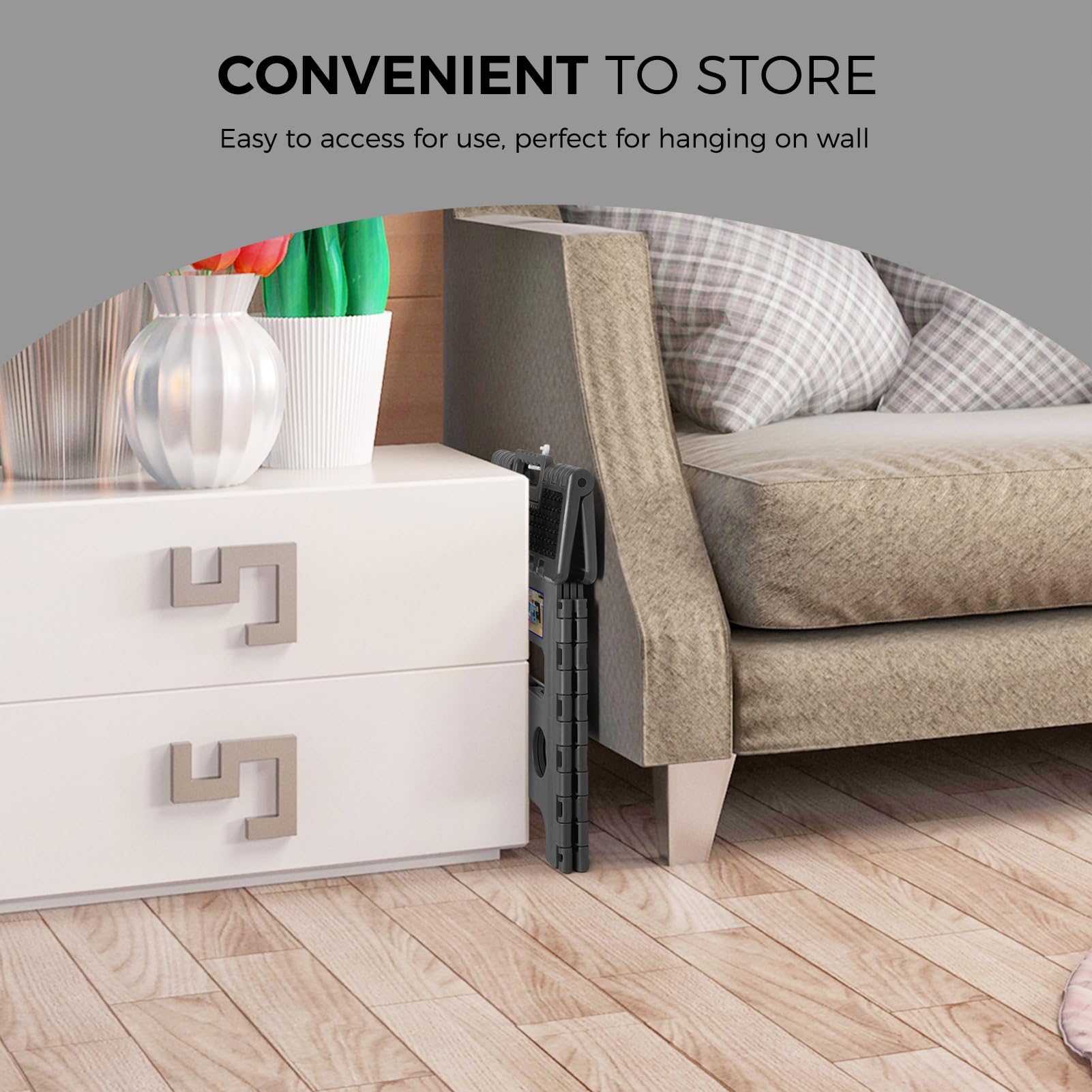 ACKO step stool supports up to 300 pounds for sturdy daily use.