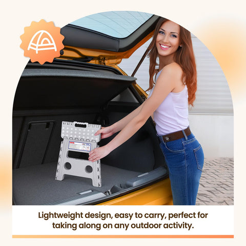 ACKO stool portable handle for easy carrying between rooms.