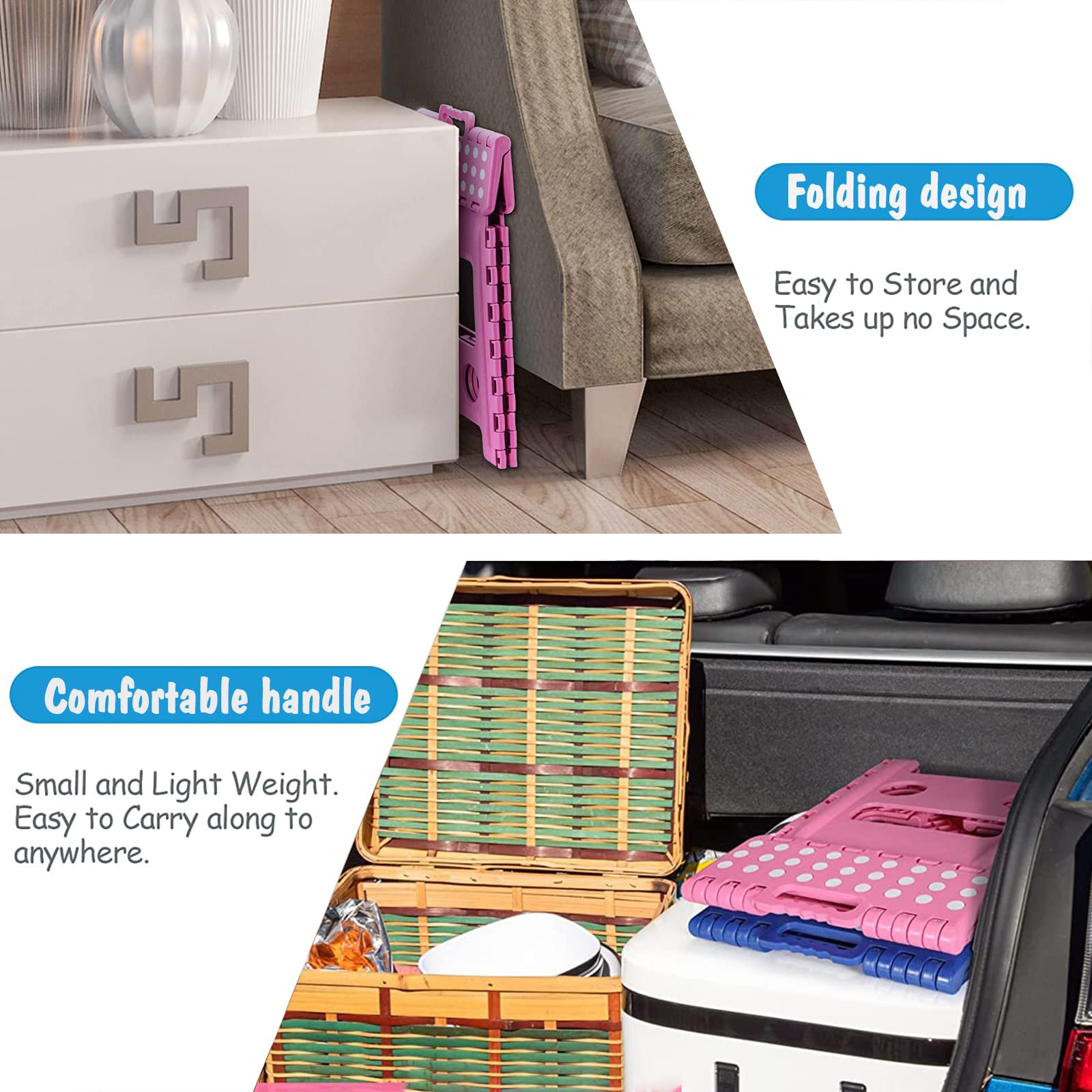 ACKO portable step stool ideal for bathroom, RV, and outdoor tasks.
