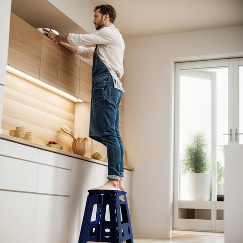 Acko kitchen and closet tasks reach easily with this stool.