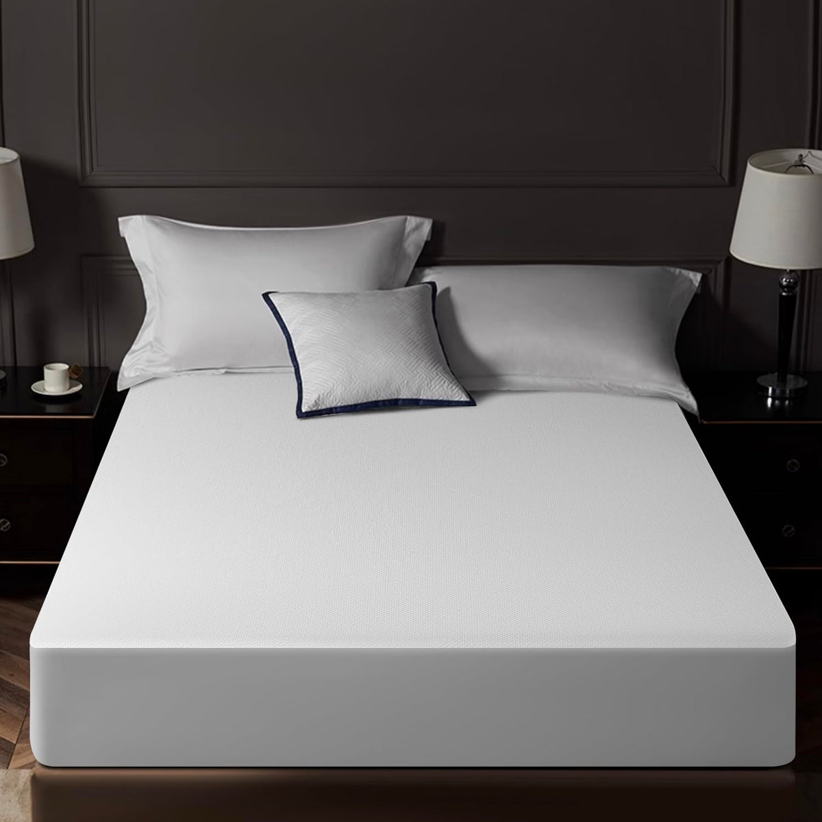 Acnalboma King Mattress Protector Tencel Luxury top layer delivers cooling, silky-soft comfort.
