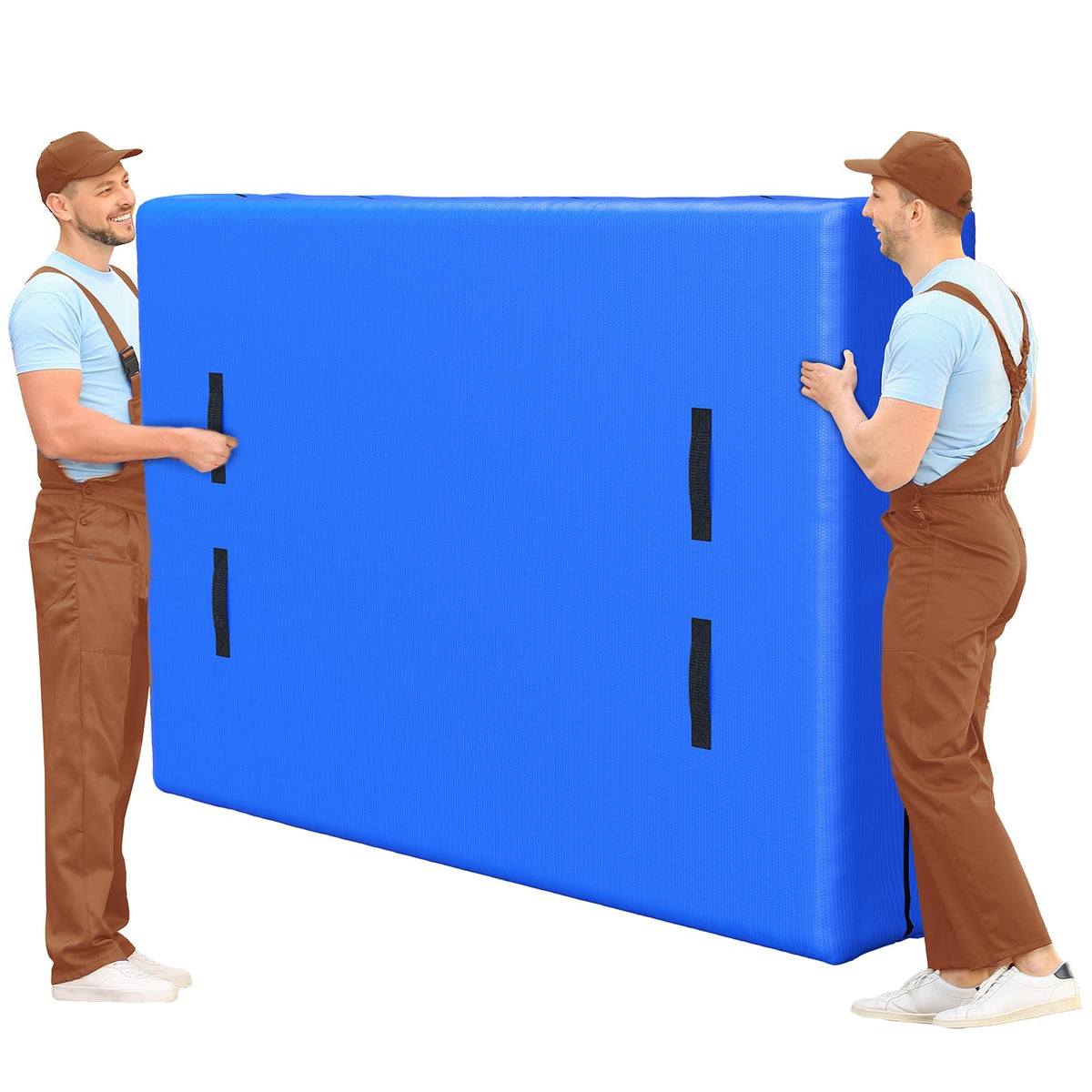 Acnusik California King mattress bag with 8 reinforced handles for easy lifting during moves.