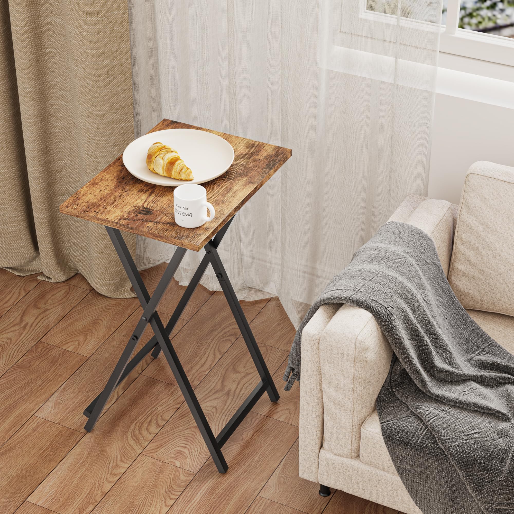 Acovy sturdy metal-frame tray provides stable laptop and meal support.