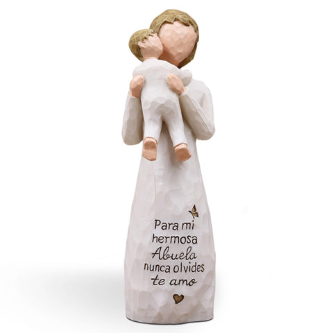 AcowSpt Abuela figurine hugging grandchild for heartfelt grandma gift idea
