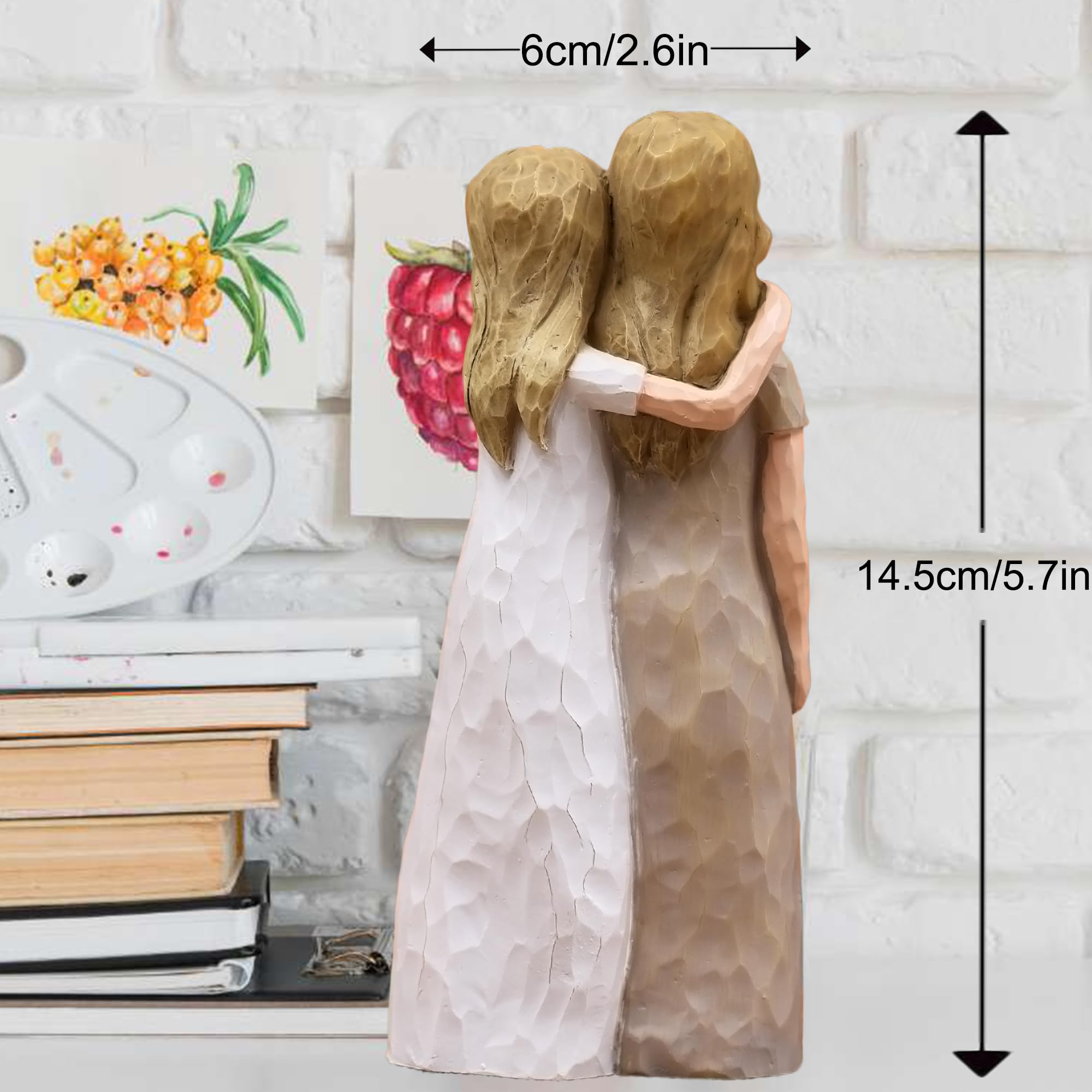 AcowSpt gift-box ready mom daughter figurine for easy, meaningful gifting
